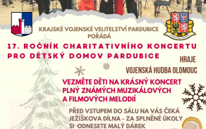 Pozvánka na charitativní adventní koncert pro dětský domov Pardubice