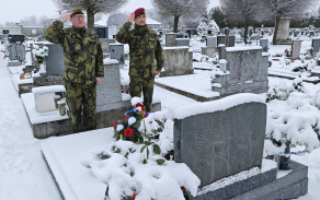 Uctění památky výsadkáře Lukáše Syručka v Rohovládové Bělé