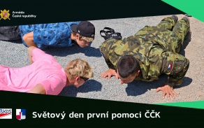 Vojáci z Krajského vojenského velitelství Pardubice podporují Český červený kříž na světových dnech první pomoci v kraji