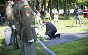 Památku uctil starosta obce Miřetice