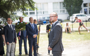 Projev hejtmana Pardubického kraje k uctění památky obětí během poprav v roce 1942..