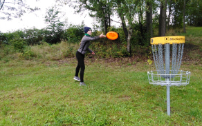 Překonání překážky golfdiskem